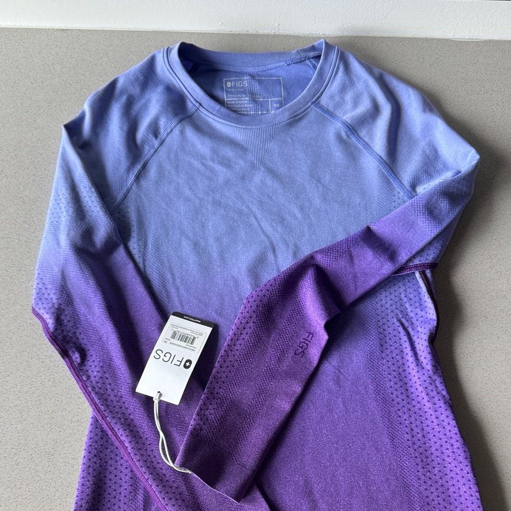 Figs Lavender and Violet Ombre Long Sleeve Salta Underscub